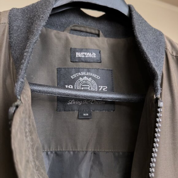 Buffalo David Bitton Dark Olive Green Bomber Jacket (Medium) - Picture 4 of 4
